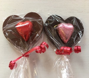 Chocolate Heart Suckers